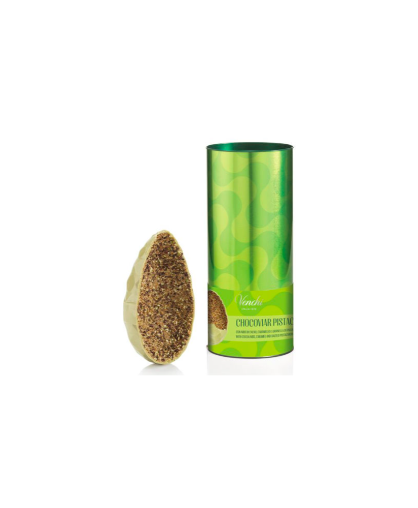 Venchi Easter Eggs Chocoviar Egg Pistachio metal cylinder | corso101