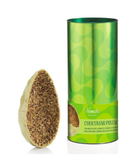 Venchi Easter Eggs Chocoviar Egg Pistachio metal cylinder | corso101