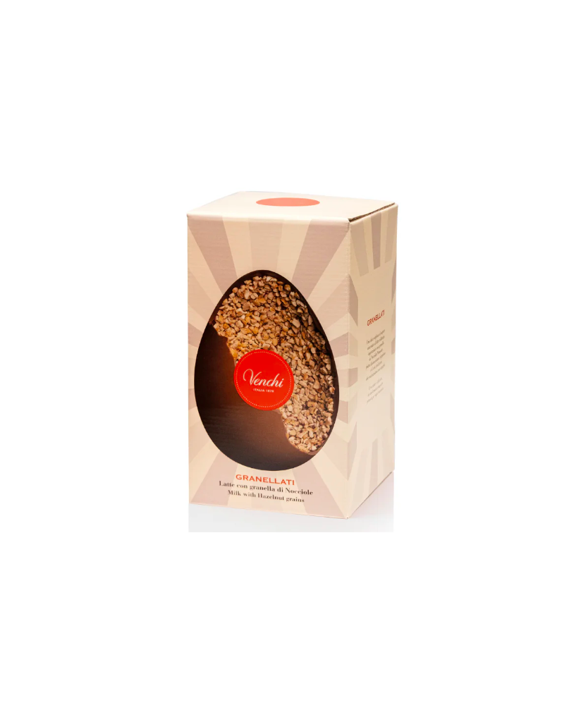 Venchi - Milk Chocolate Egg Filled with Granulated Hazelnuts - 390g