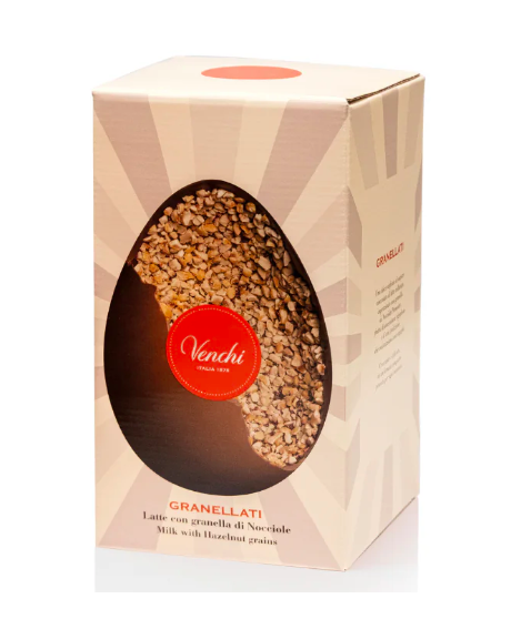 Venchi - Milk Chocolate Egg Filled with Granulated Hazelnuts - 390g