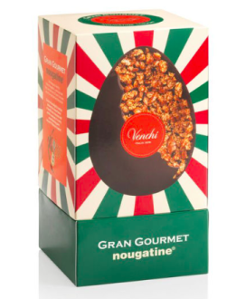 Vendita online uova di cioccolato Venchi Nougatine, con nocciole Piemonte IGP caramellate. Shop on line uova Nougatina