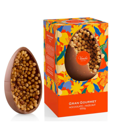 Online sales of chocolate eggs Italian Venchi 2022, milk with hazelnut piedmont IGP Shop online chocolate eggs gluten-free. Best