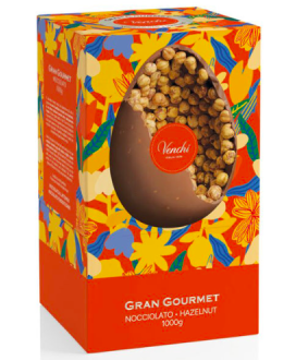 Vendita online uova di cioccolato Venchi 2022, al latte con nocciole piemonte I.G.P. Shop on line uova di cioccolata senza gluti