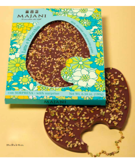 Majani - Plato' Bloom - Milk Chocolate and Pistachios - 180g