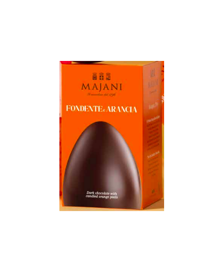 Buy on line italian Easter eggs with surprise Dark Chocolate with Orange Peel . Shop on line easter egg Majani Fiat cremino, dar