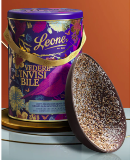 Leone - Easter Egg Cri Cri Dark Chocolate 70% with Hazelnuts - Tin - 350g