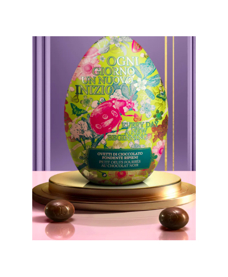 Leone - Latta Uovo con Ovetti di Cioccolato Fondente ripieni - 90g