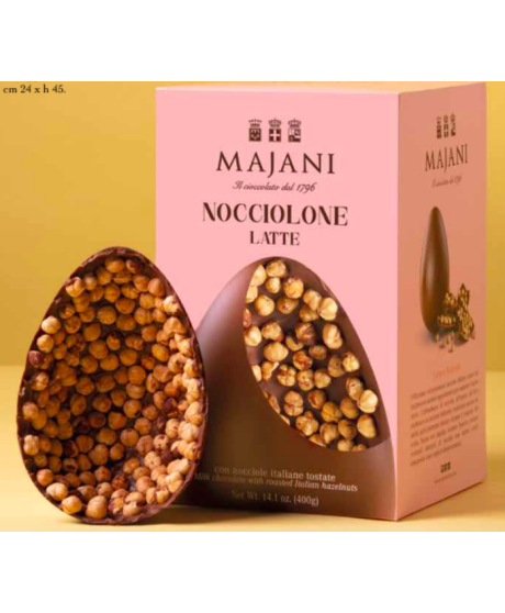 Vendita online uova di Pasqua Majani 2017 Nocciolone Fondente con nocciole intere. Shop on line Uovo di Pasqua Majani