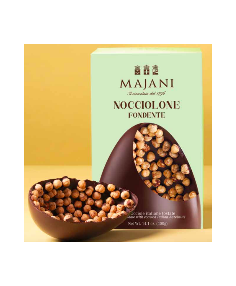 Online sales Easter eggs Italian Majani 2016 Golosovo Fudge with chopped toasted hazelnuts. Shop online Egg Golosovo Majani made