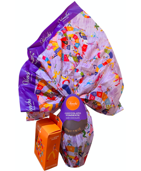 Venchi - Dark Chocolate Egg Violet - for Girls - 220g