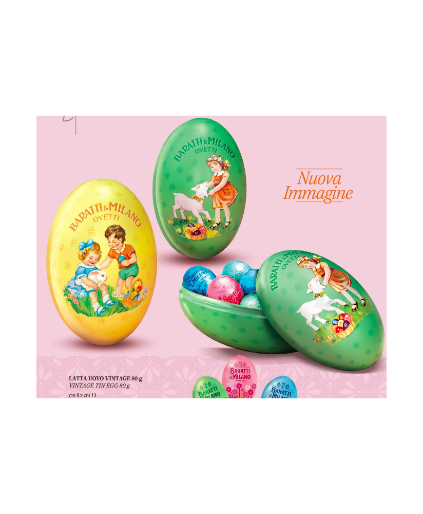 Uovo metallo Baratti e Milano con ovetti assortiti | corso101.com