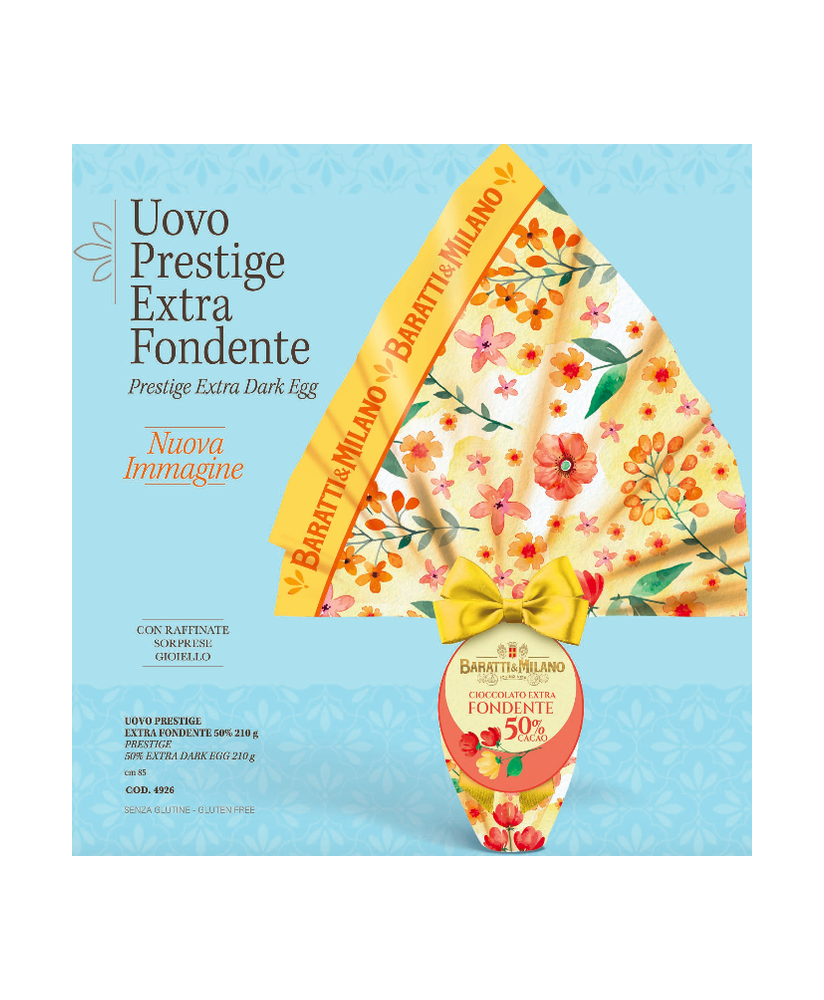 Baratti - Uovo Prestige Ciuffo - Extra Fondente 50% - 210g
