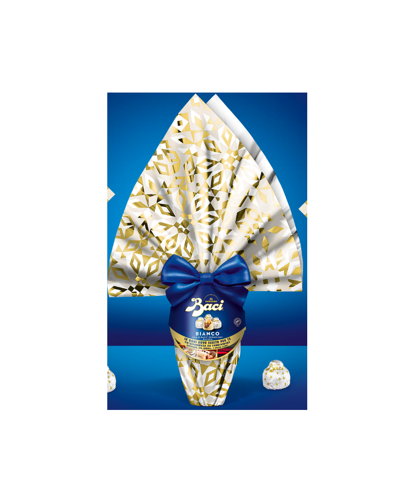 Online sales made in italy eggs Baci Perugina Chocolate with White Refined surprises and 4 kisses inside. Shop online italian eg