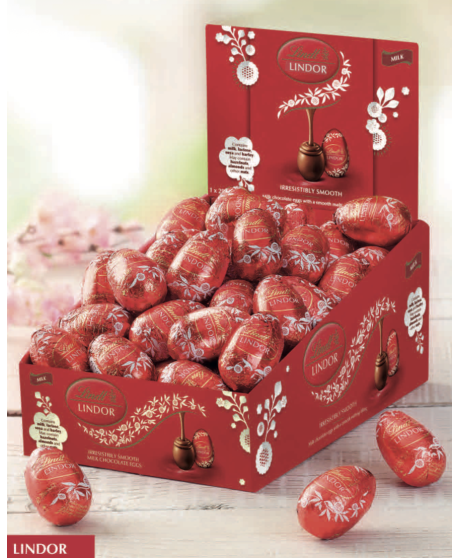 Vendita online Ovetti di Pasqua grandi Lindor rossi al latte, Lindt & Sprüngli a €30.00 al Kg. Shop on-line maxiovette Lindor. M