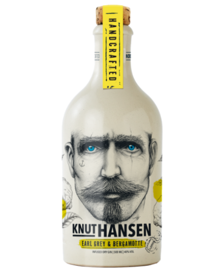Knut Hansen - Earl Grey & Bergamotte - Infused Dry Gin - Ceramic Bottle - 50cl