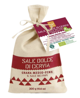 Cervia Saltworks - Organic/Vegetarian Sweet Salt - Medium-Fine Grain - Cotton - 300g