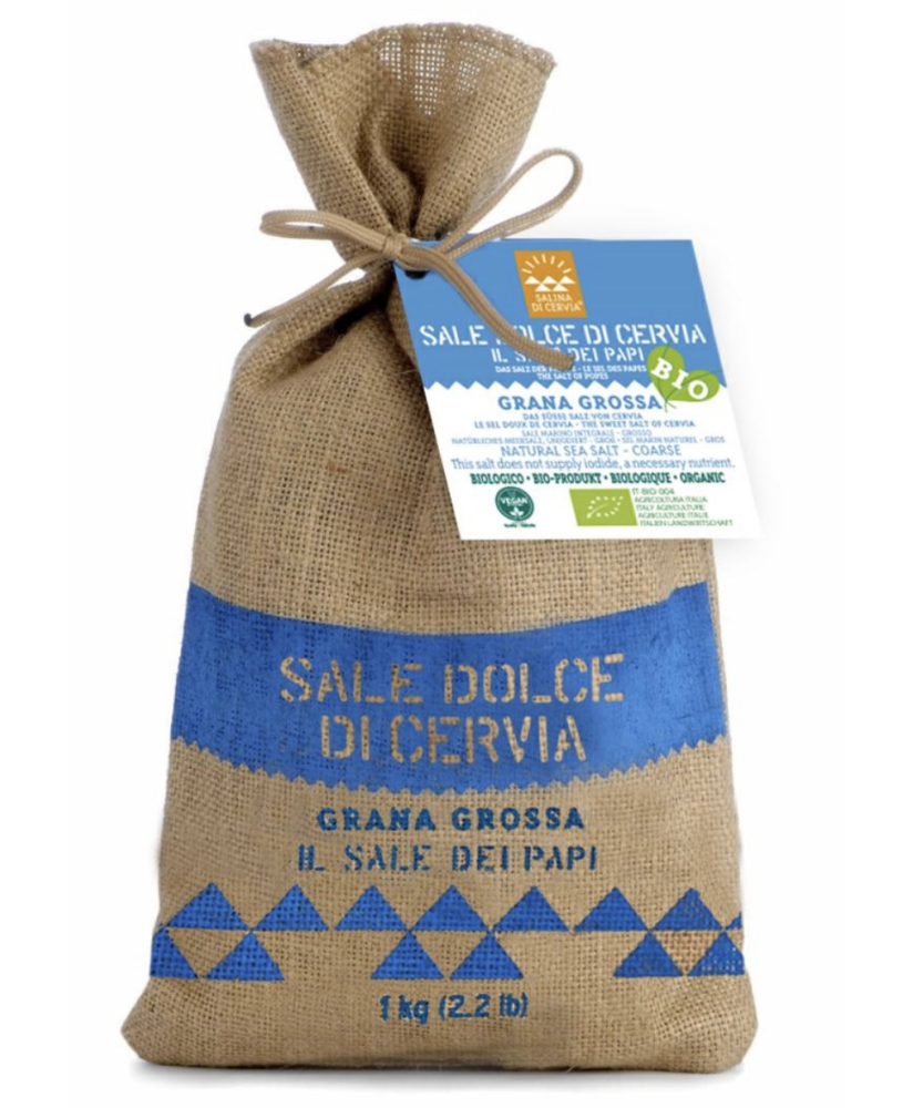 Cervia Saltworks - Organic/Vegetarian Sweet Salt - Coarse Grain - Juta - 1000g
