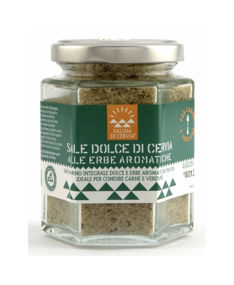 Salina di Cervia - Sale Dolce alle erbe aromatiche - ideale per Carne - 175g