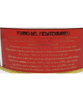 63 Campisi - Mediterranean Tuna in Olive Oil, 500g Can