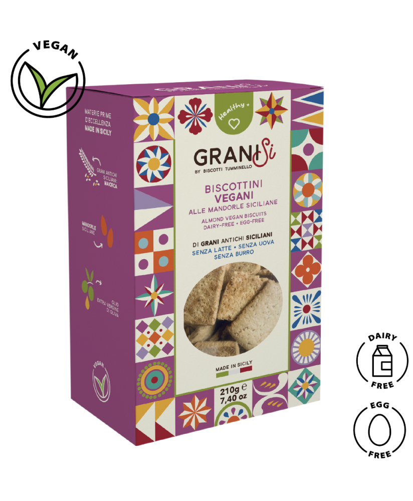 Tumminello - Biscottini Vegani alle mandorle – Healthy - 210g