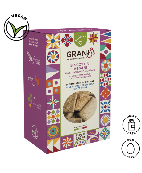 Tumminello - Biscottini Vegani alle mandorle – Healthy - 210g