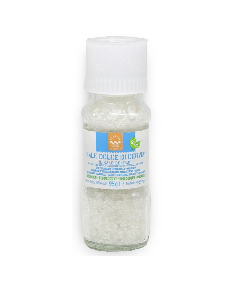 Salina di Cervia - Sale Dolce Bio/Veg - Grana Grossa - Macina Sale 135mm - 95g