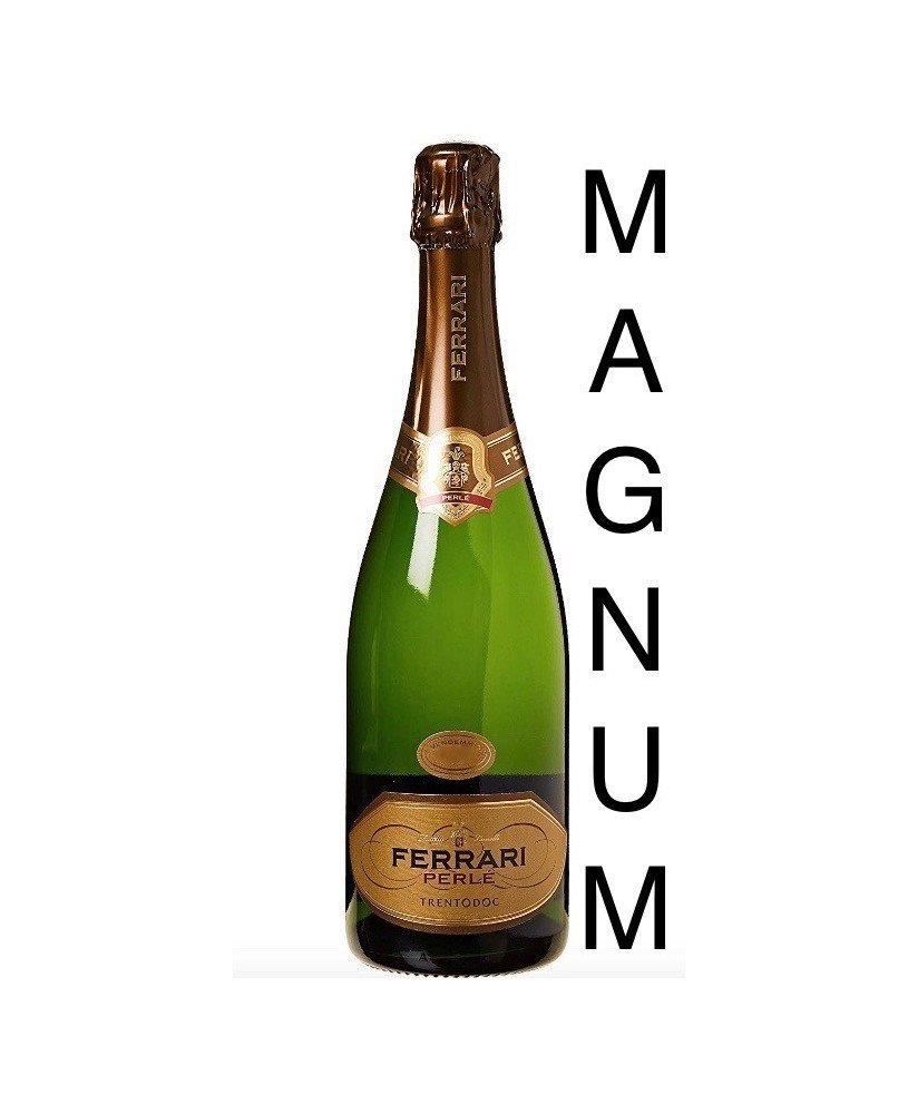 Vendita online Ferrari Perlè magnum. Shop on line Ferrari Perlè Brut Trento Doc, vino bianco frizzante del trentino