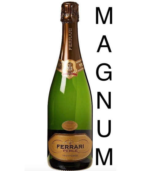 Vendita online Ferrari Perlè magnum. Shop on line Ferrari Perlè Brut Trento Doc, vino bianco frizzante del trentino
