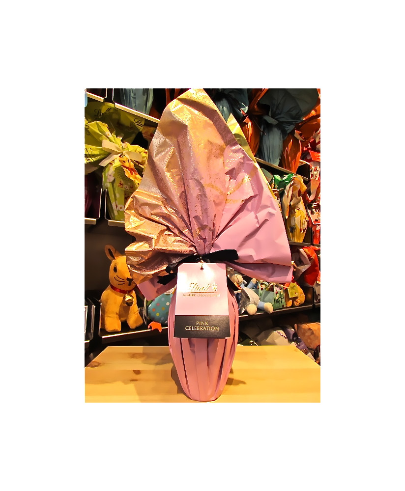 Vendita online Uovo di Pasqua "Pink Celebration" fondente con granuli frizzanti Lindt & Sprüngli con Sorpresa, uovo di cioccolat