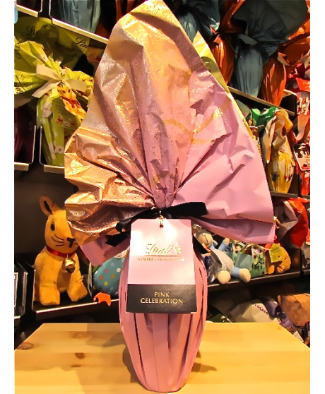 Vendita online Uovo di Pasqua "Pink Celebration" fondente con granuli frizzanti Lindt & Sprüngli con Sorpresa, uovo di cioccolat