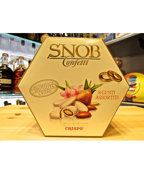 Vendita online confetti incartati singolarmente Crispo Snob assortiti a vari gusti, Lieto Evento. Shop on line Confetti Crispo r