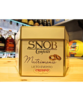 Online sales Crispo confetti filled chocolate and nougat. Snob and Almond Nougat. Shop online Confetti Crispo stuffed with almon