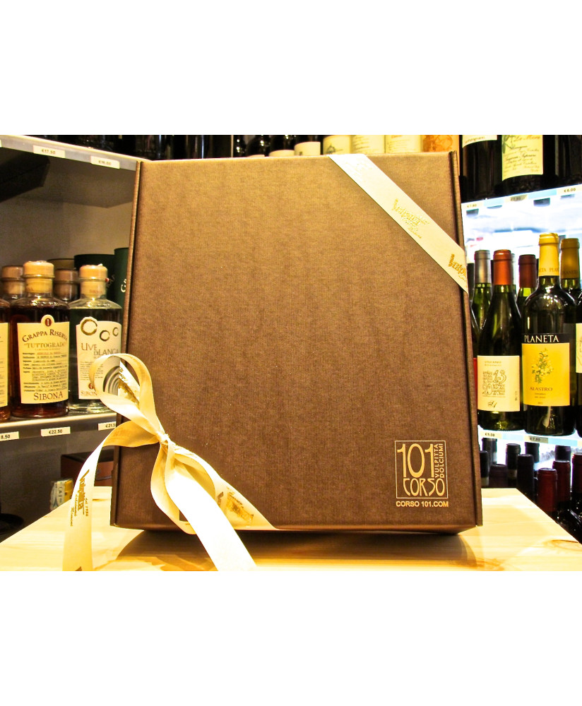 Vendita online scatole regalo per bottiglie finestrate e chiuse. Shop on line idee regalo aziendali eleganti scatole regalo per 