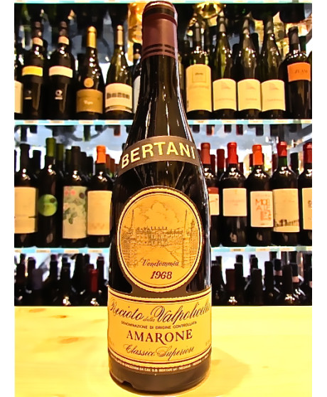 Vendita online Amarone Bertani Riserva 1968. Vino rosso Amarone Classico della Valpolicella DOCG. Shop on line vini rossi veneti