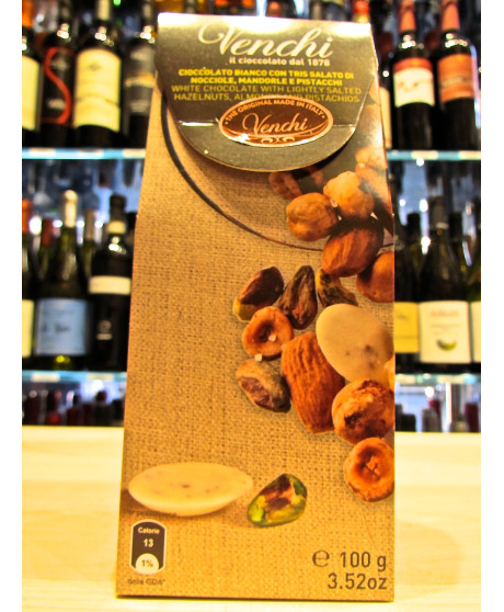 Vendita online scatole di Dragees Venchi di Cuneo. Shop on line Cioccolatini Venchi in scatola, di cioccolato bianco con frutta 