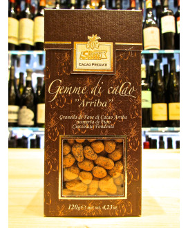 Vendita online Gemme di Cacao Ecuador-Arriba, granella di fave di cacao ricoperte di cioccolato fondente extra Slitti. Shop on l