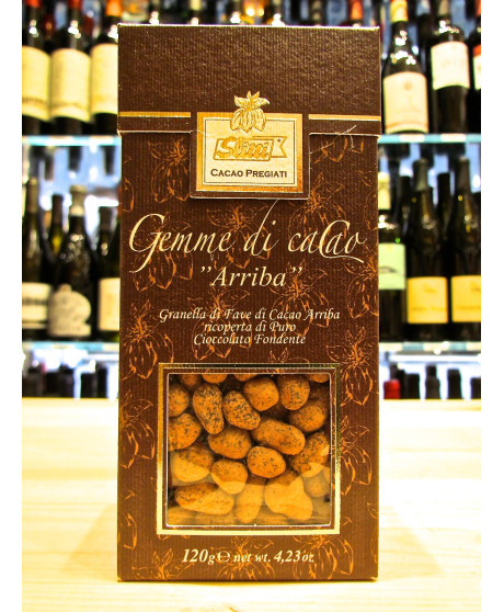 Vendita online Gemme di Cacao Ecuador-Arriba, granella di fave di cacao ricoperte di cioccolato fondente extra Slitti. Shop on l